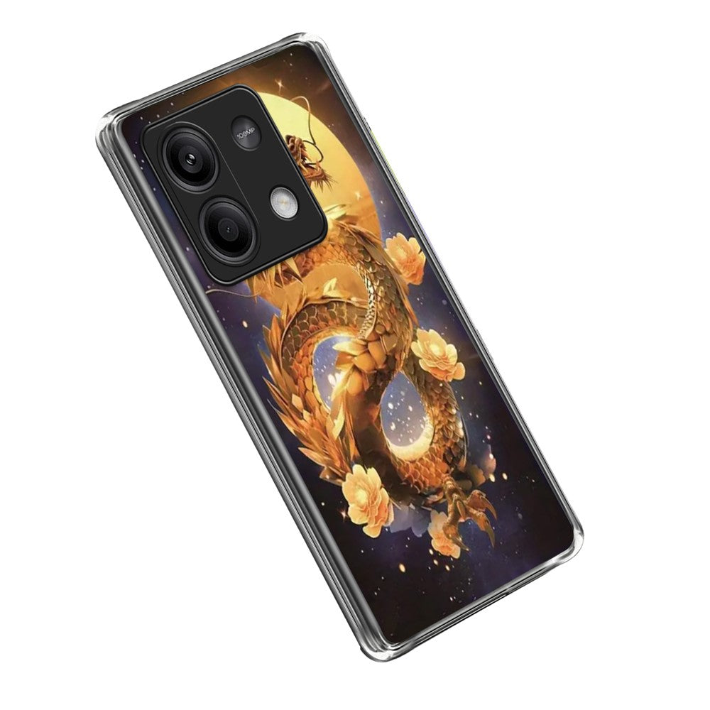 For Xiaomi Redmi Note 13 5G Case IMD Pattern Printed Shockproof TPU Phone Cover