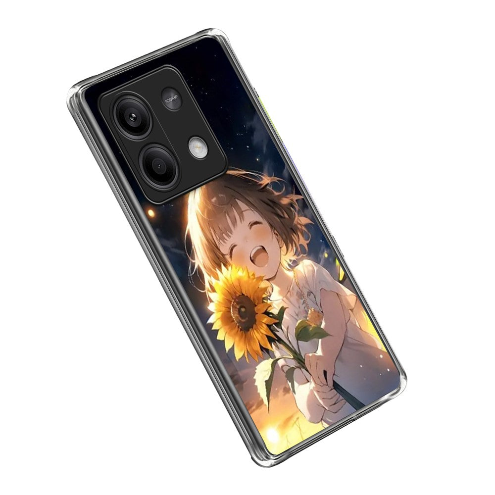 For Xiaomi Redmi Note 13 5G Case IMD Pattern Printed Shockproof TPU Phone Cover