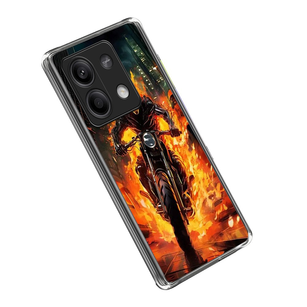 For Xiaomi Redmi Note 13 5G Case IMD Pattern Printed Shockproof TPU Phone Cover