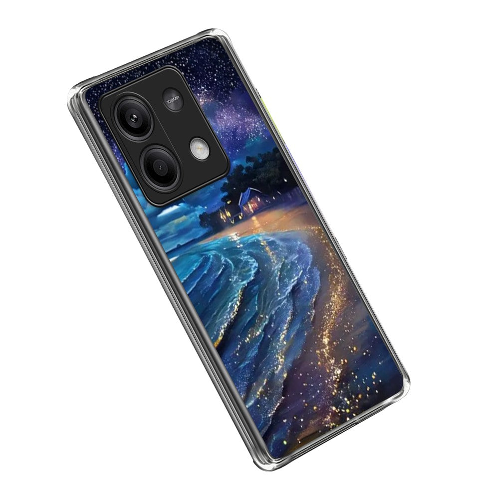 For Xiaomi Redmi Note 13 5G Case IMD Pattern Printed Shockproof TPU Phone Cover