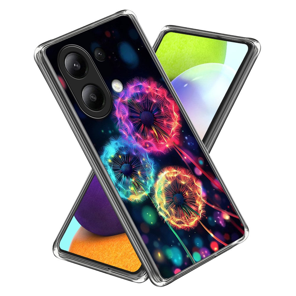 For Xiaomi Redmi Note 13 4G Case IMD Pattern Printed Shockproof TPU Phone Cover