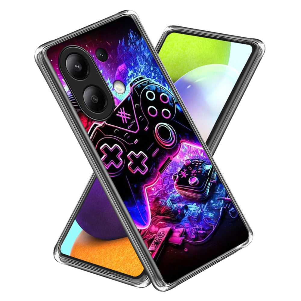 For Xiaomi Redmi Note 13 4G Case IMD Pattern Printed Shockproof TPU Phone Cover