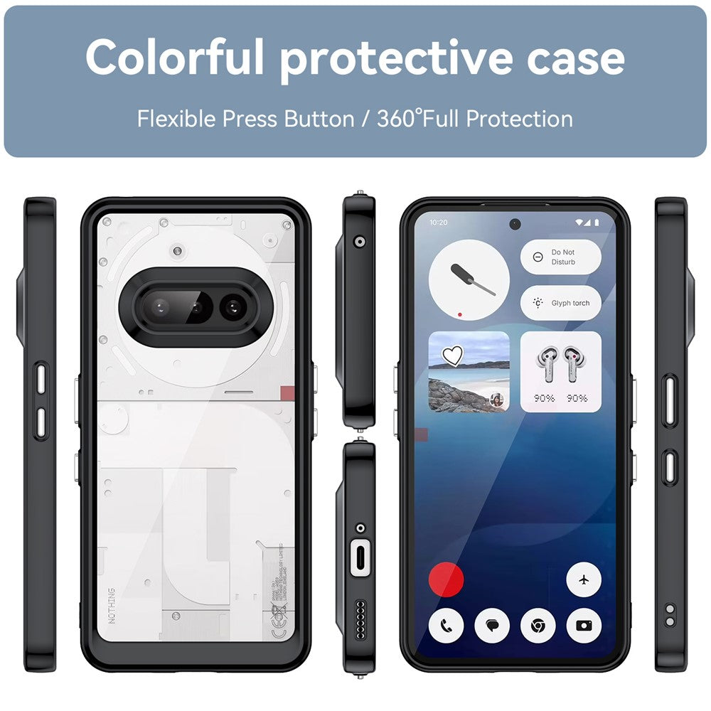 Nothing Phone (3a) Transparente Handyhülle – Stoßfeste Rückseite, aus TPU & Acryl