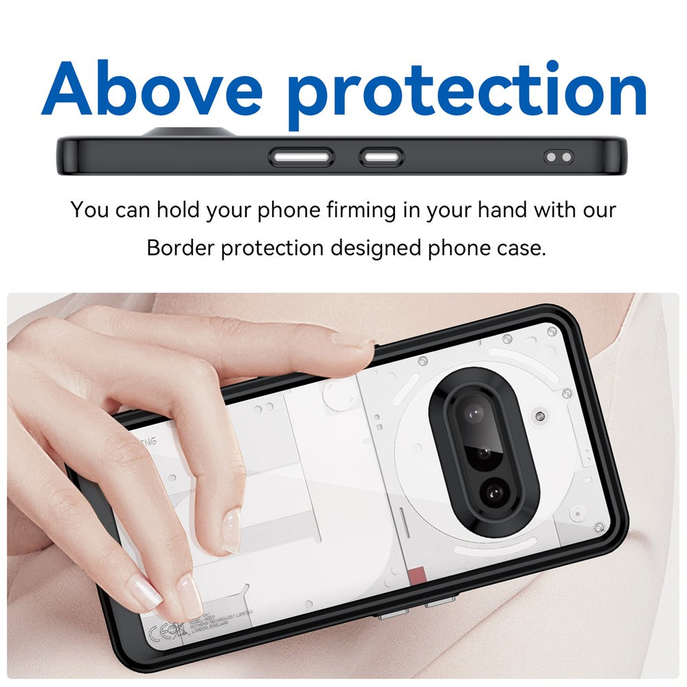 Nothing Phone (3a) Transparente Handyhülle – Stoßfeste Rückseite, aus TPU & Acryl