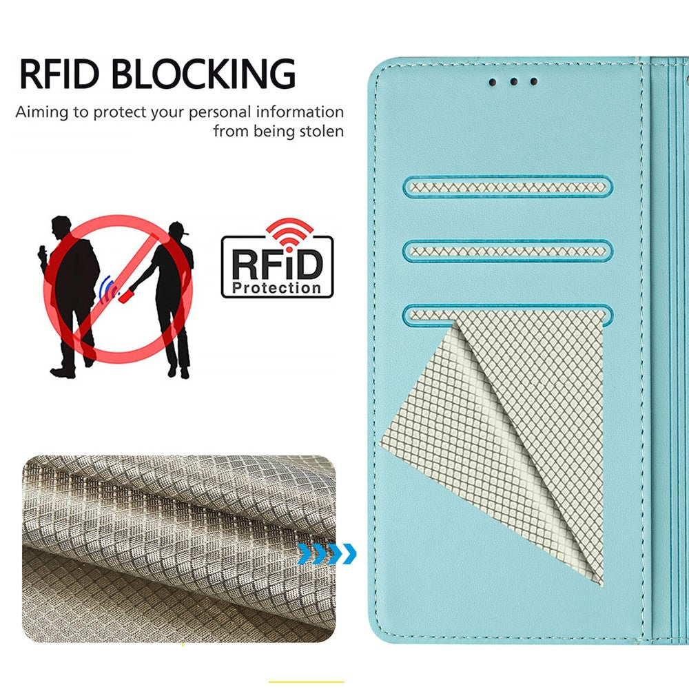 Galaxy S25 Edge Lederhülle mit Riemen & RFID-Schutz