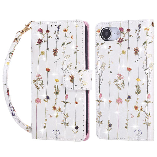 For iPhone 17e / 16e Case RFID Blocking Flower Leather Phone Cover