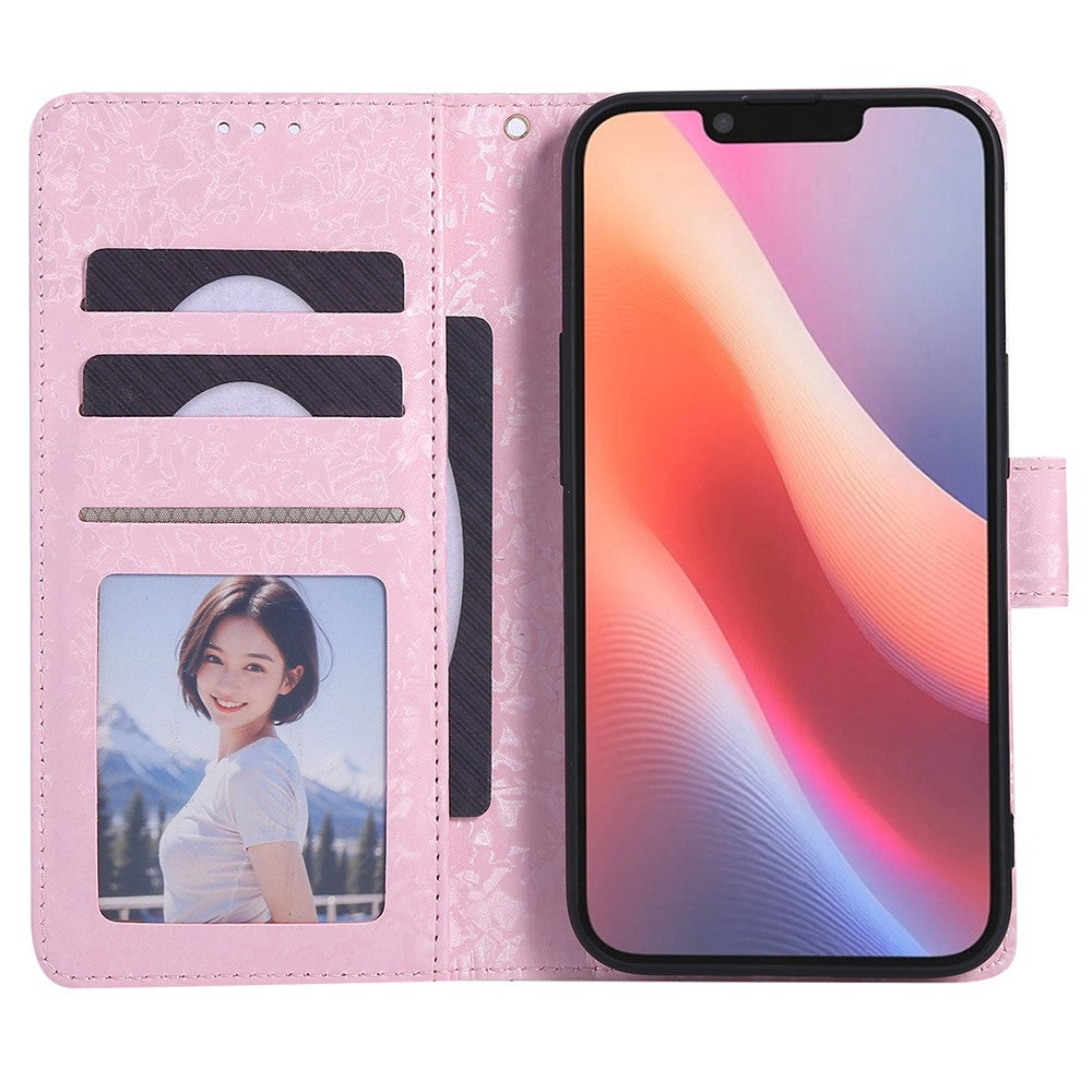 For iPhone 17e / 16e Case RFID Blocking Flower Leather Phone Cover