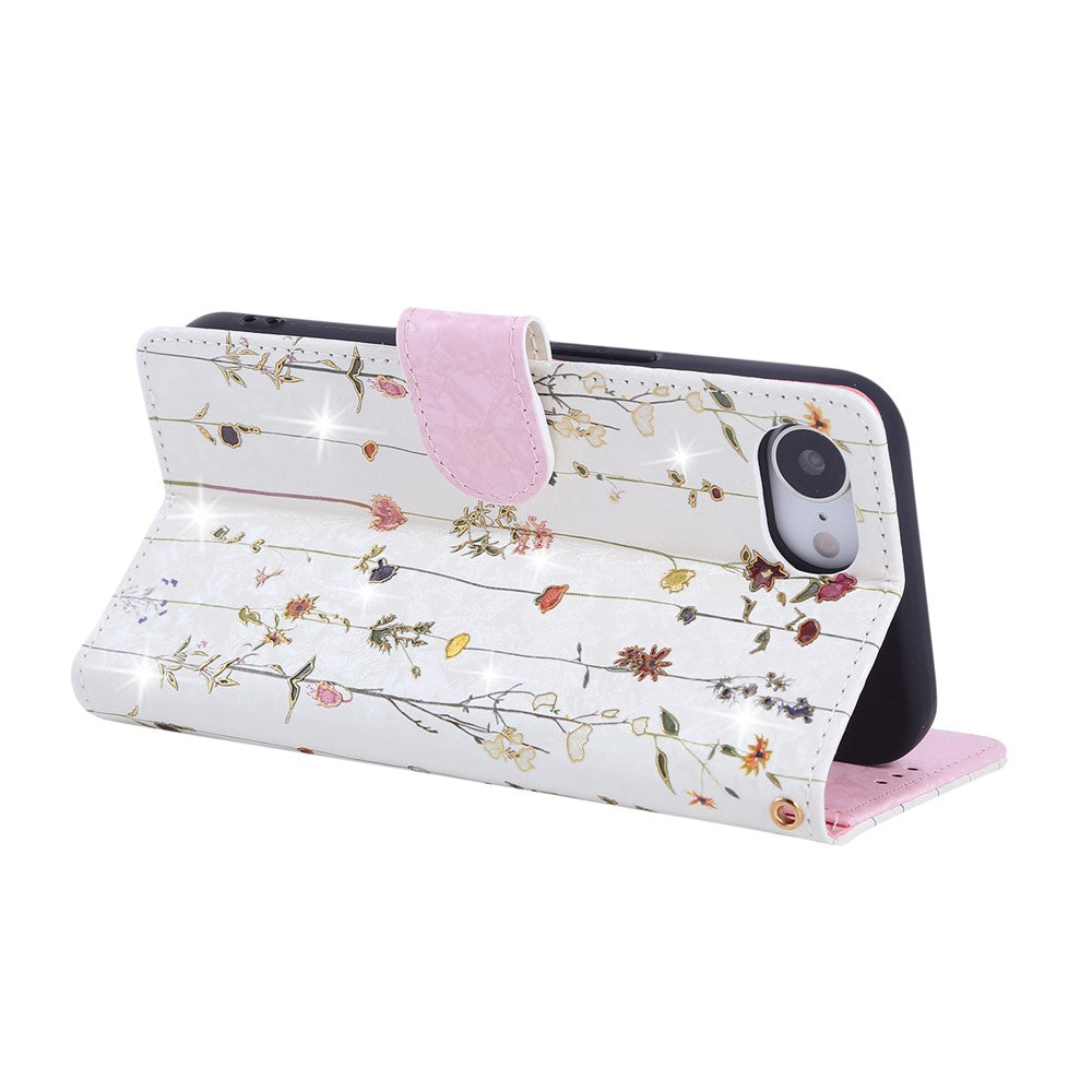 For iPhone 17e / 16e Case RFID Blocking Flower Leather Phone Cover