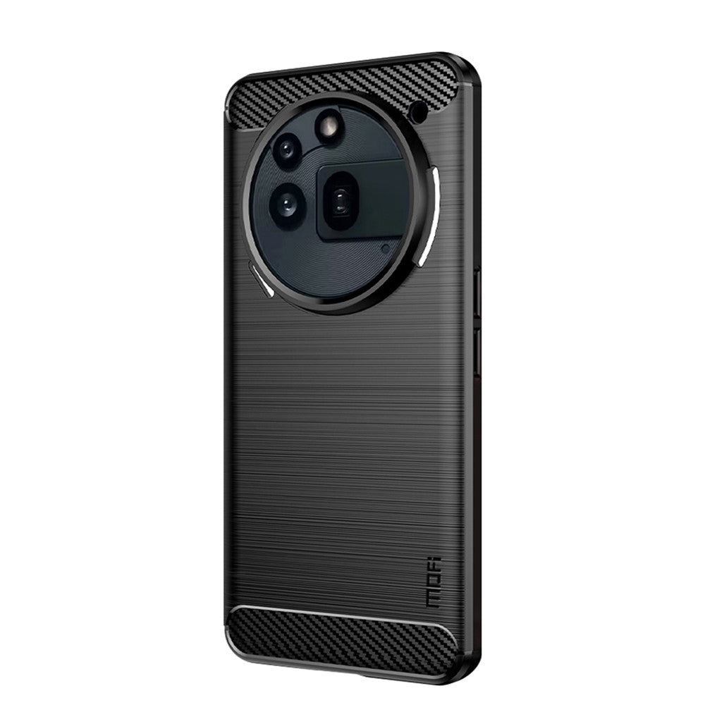 MOFI For Nothing Phone (3a) Pro Back Cover  Brushed Texture Carbon Fiber Soft TPU Case