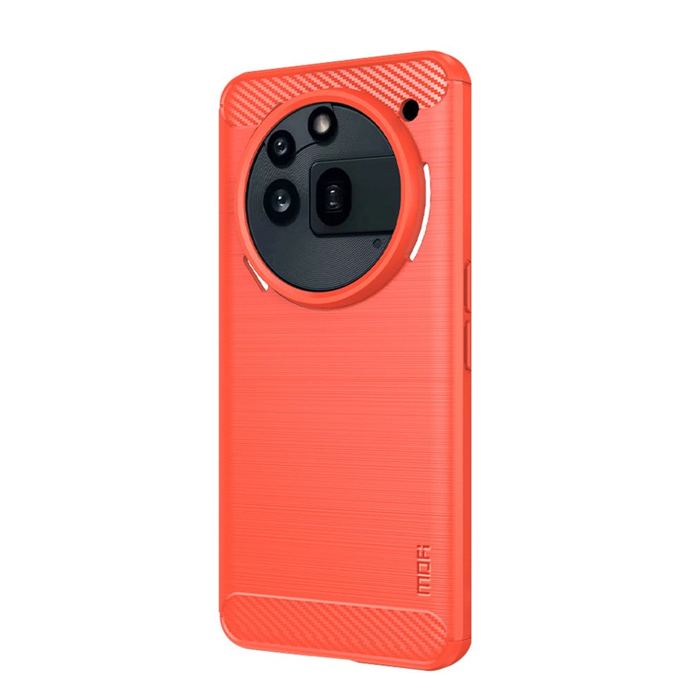 MOFI For Nothing Phone (3a) Pro Back Cover  Brushed Texture Carbon Fiber Soft TPU Case