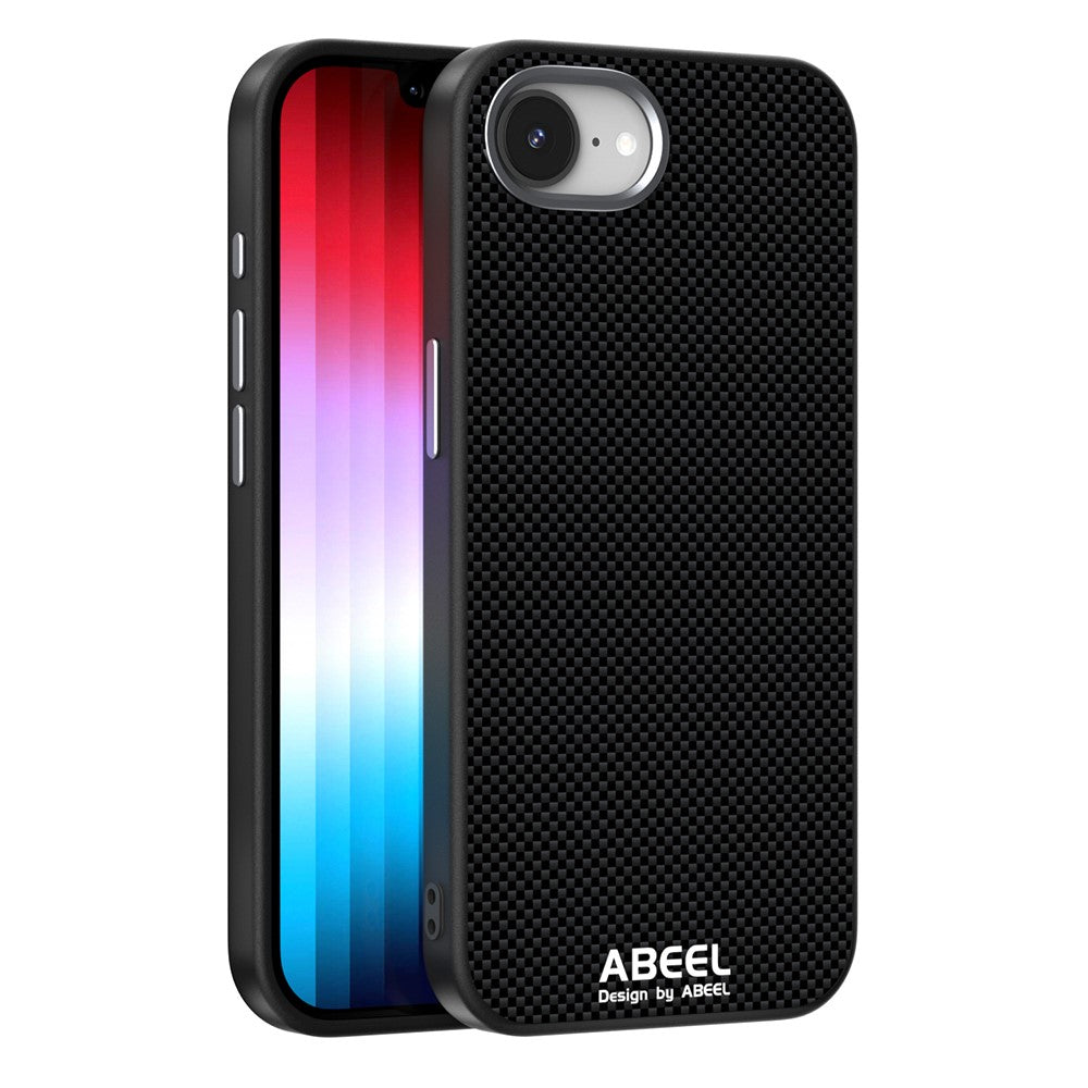 ABEEL For iPhone 17e / 16e Case Hidden Magnetic Printed PC TPU Aluminum Alloy Leather Phone Cover