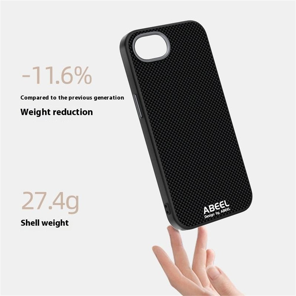 ABEEL For iPhone 17e / 16e Case Hidden Magnetic Printed PC TPU Aluminum Alloy Leather Phone Cover