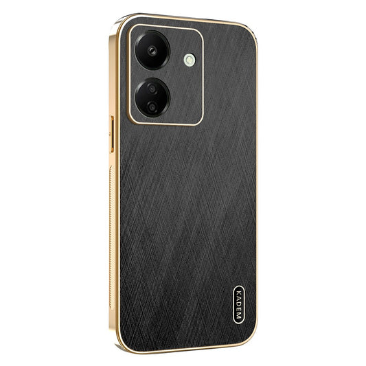 KADEM For Xiaomi Redmi 13C 4G / Poco C65 4G Case Electroplating Silk Texture PU + TPU Phone Back Cover