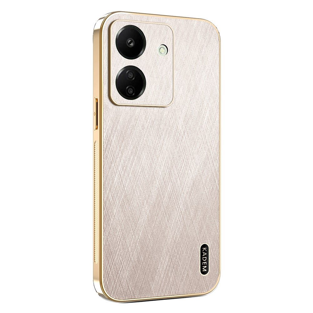 KADEM For Xiaomi Redmi 13C 4G / Poco C65 4G Case Electroplating Silk Texture PU + TPU Phone Back Cover