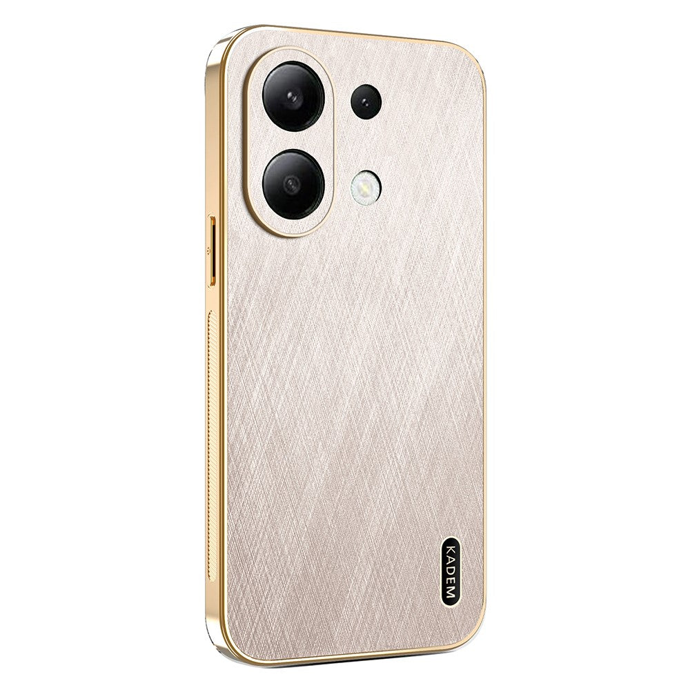 KADEM For Xiaomi Redmi Note 13 4G Case Electroplating Silk Texture PU + TPU Phone Back Cover