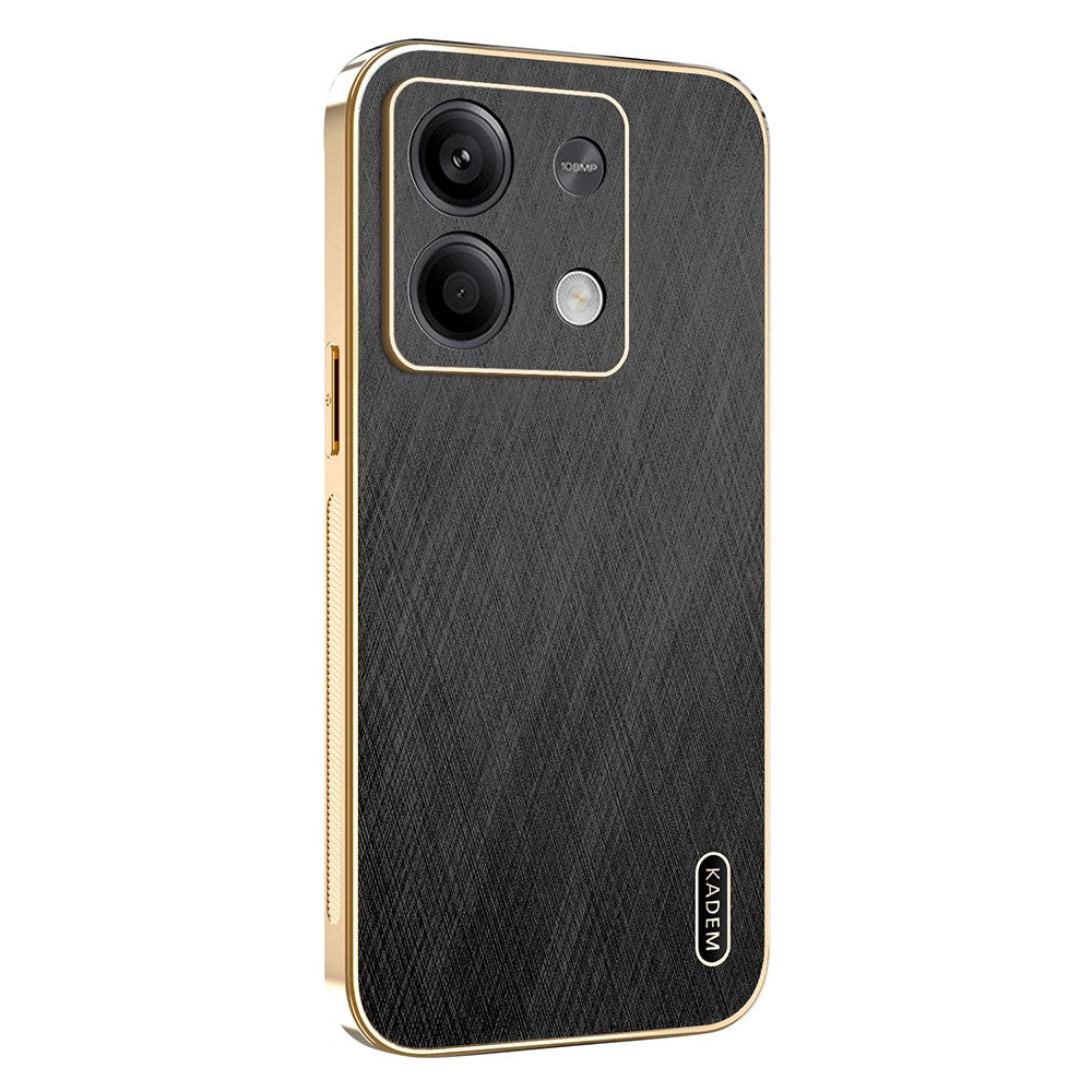 KADEM For Xiaomi Redmi Note 13 5G Case Electroplating Silk Texture PU + TPU Phone Back Cover