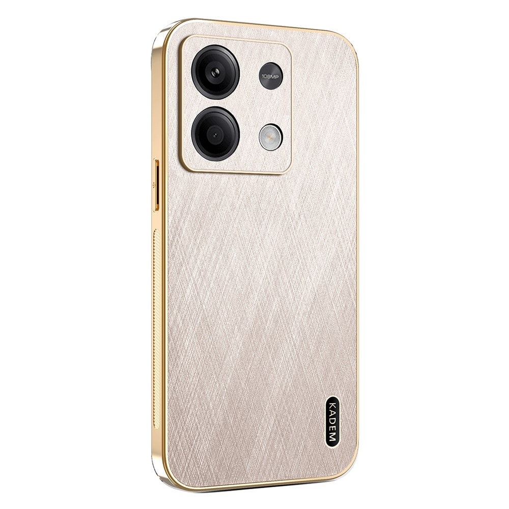 KADEM For Xiaomi Redmi Note 13 5G Case Electroplating Silk Texture PU + TPU Phone Back Cover