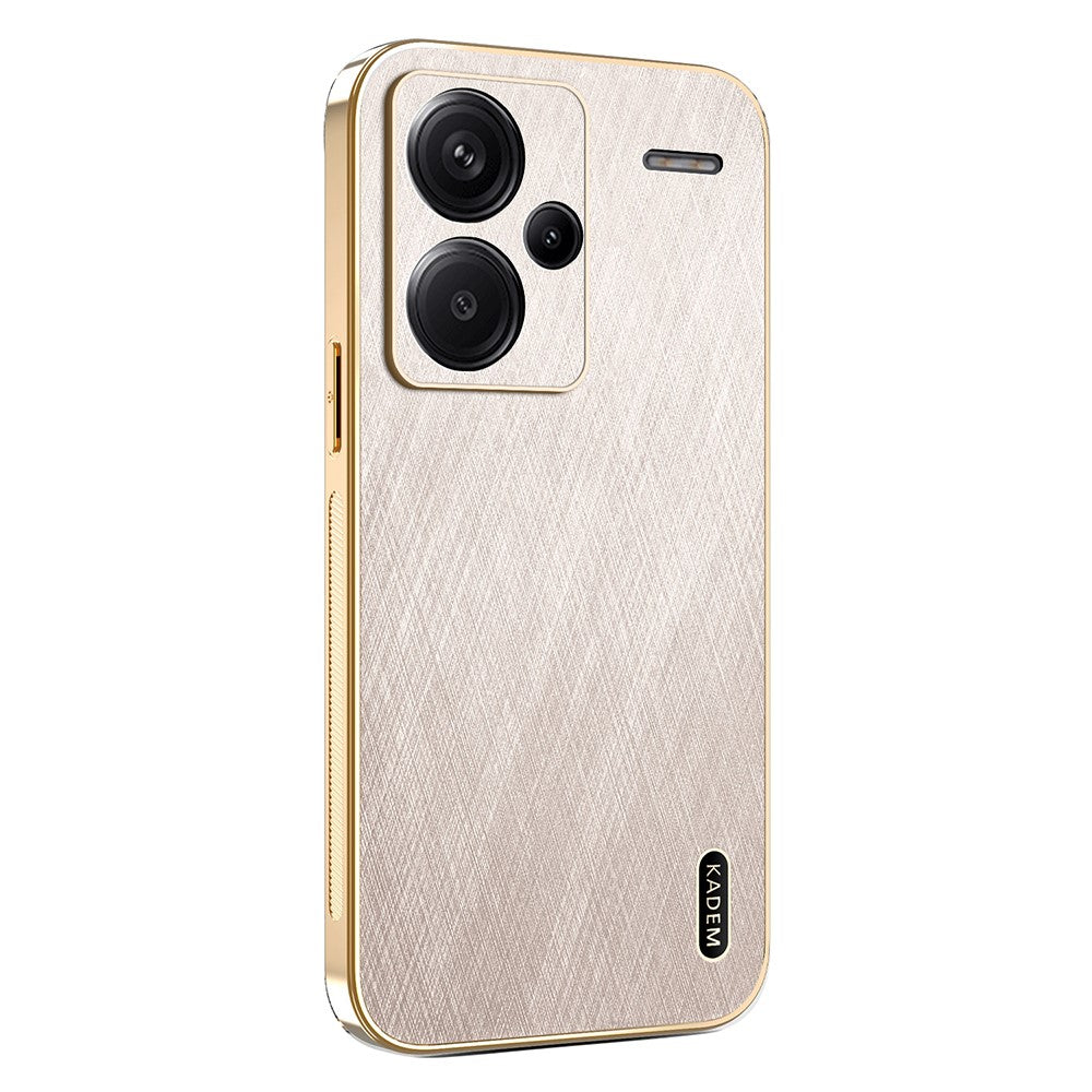 KADEM For Xiaomi Redmi Note 13 Pro+ 5G Case Electroplating Silk Texture PU + TPU Phone Back Cover