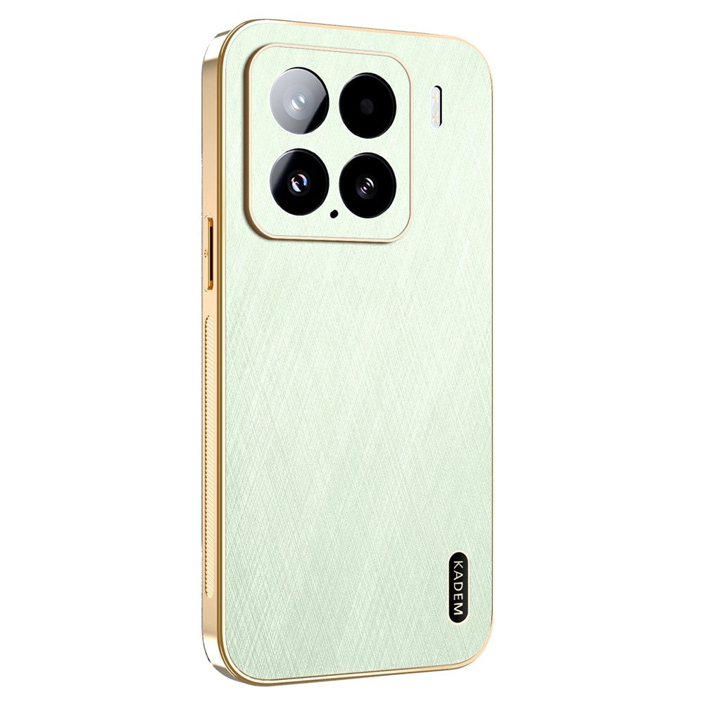 KADEM For Xiaomi 15 Case Electroplating Silk Texture PU + TPU Phone Back Cover