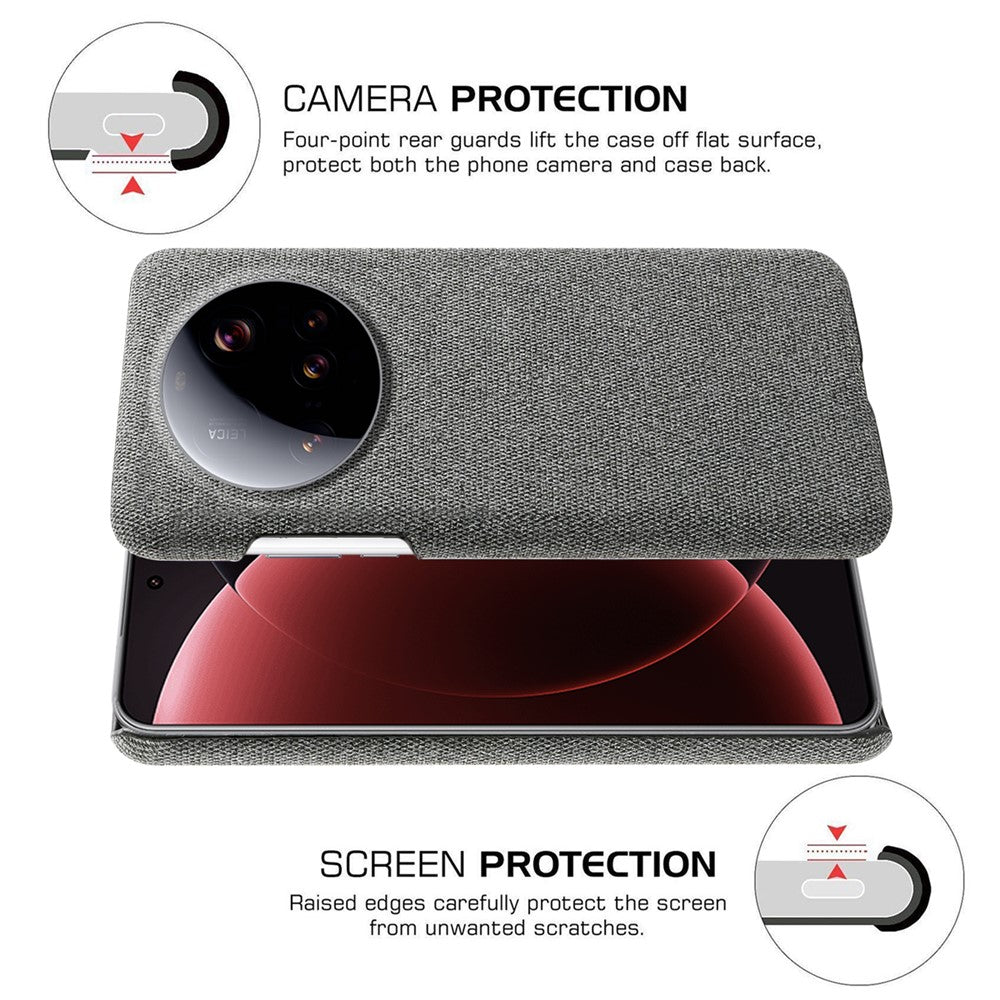 For Xiaomi 15 Ultra Phone Case Cloth Texture Anti-Scratch Protective PC Back Cover