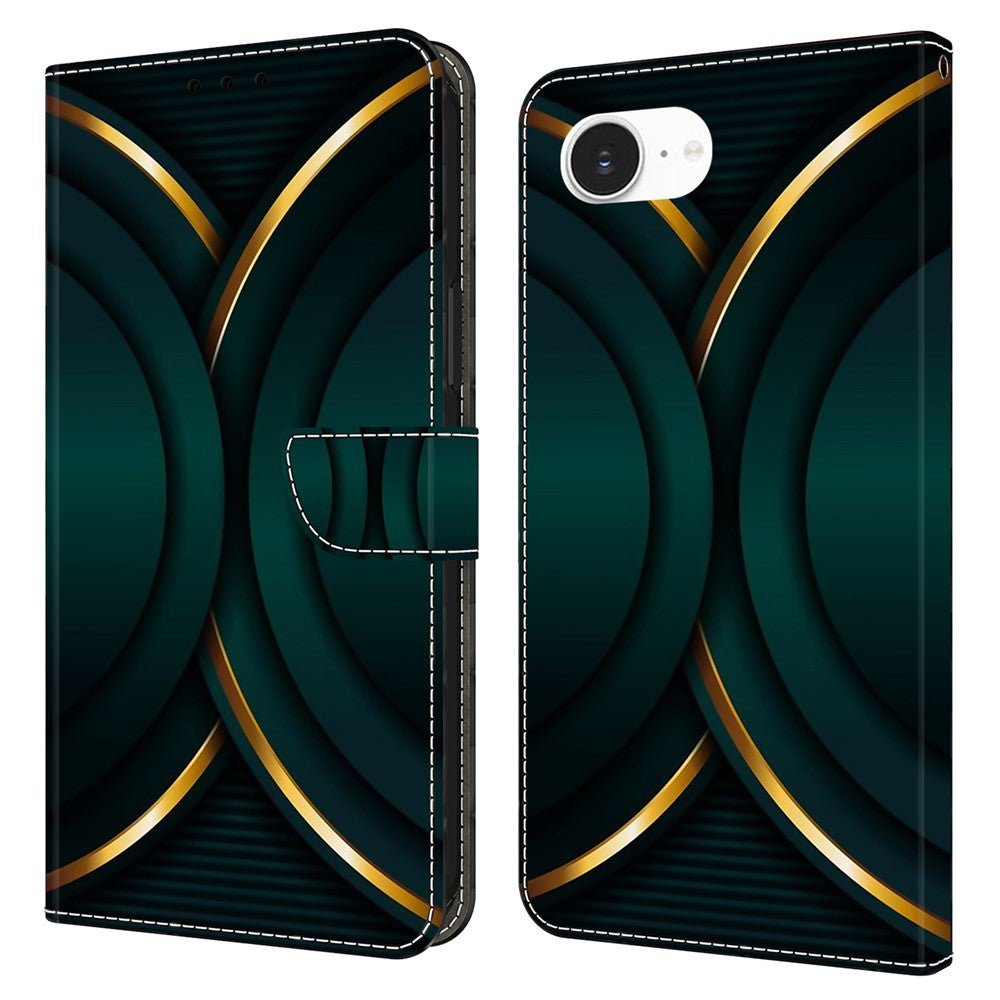 iPhone 16e Wallet-Hülle – Mit 3D-Muster, Kartenfächer & Ständer