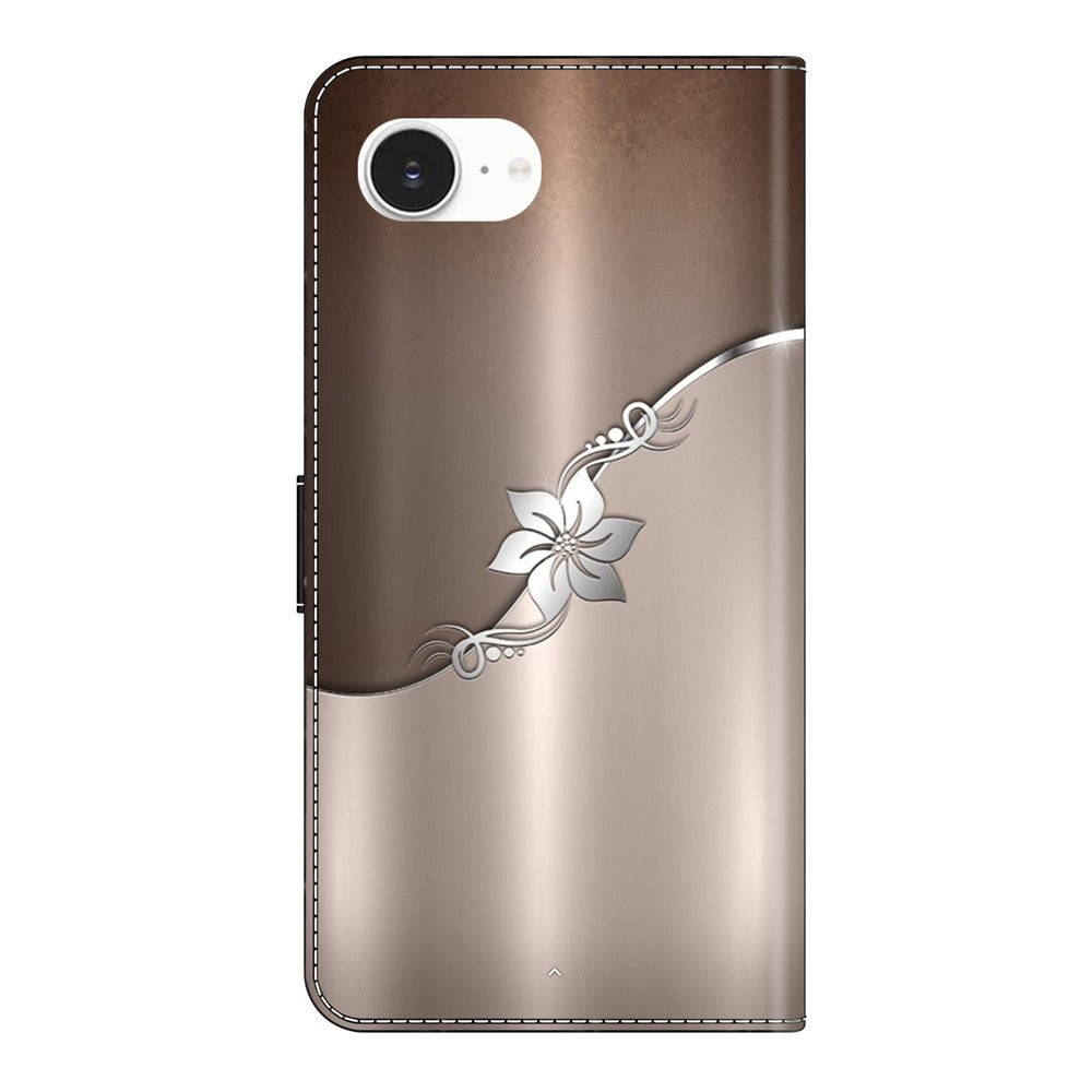 iPhone 16e Wallet-Hülle mit 3D-Muster & Magnetverschluss