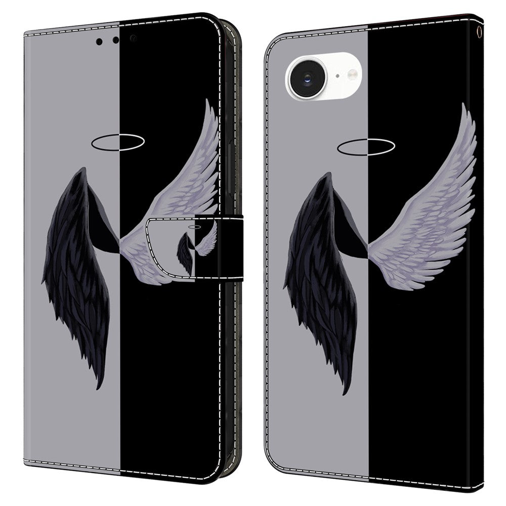 iPhone 16e Wallet-Hülle mit 3D-Muster & Magnetverschluss