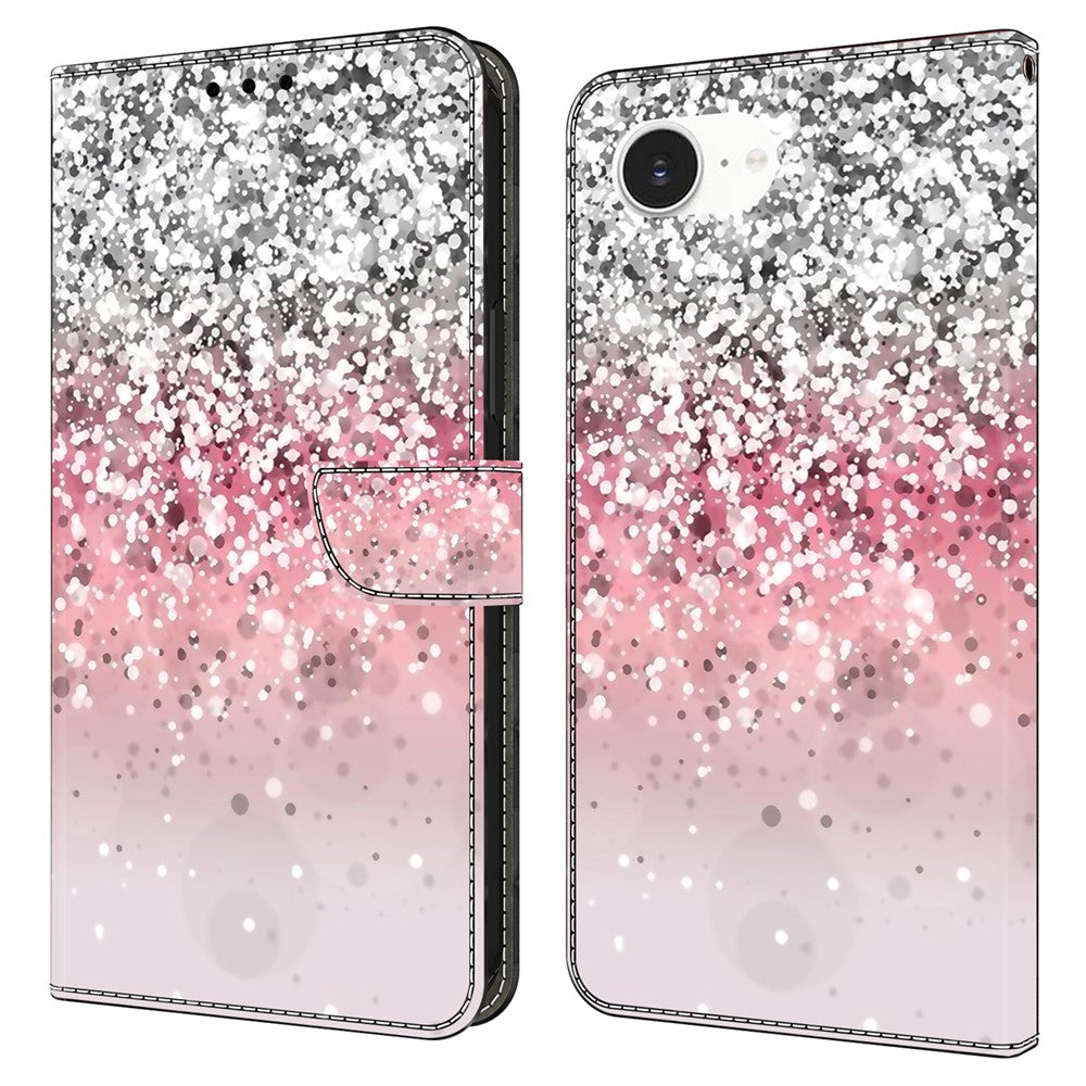 iPhone 16e Wallet-Hülle mit 3D-Muster & Magnetverschluss
