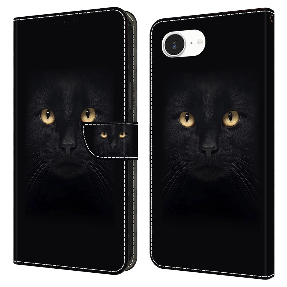 iPhone 16e Wallet-Hülle mit 3D-Muster & Magnetverschluss
