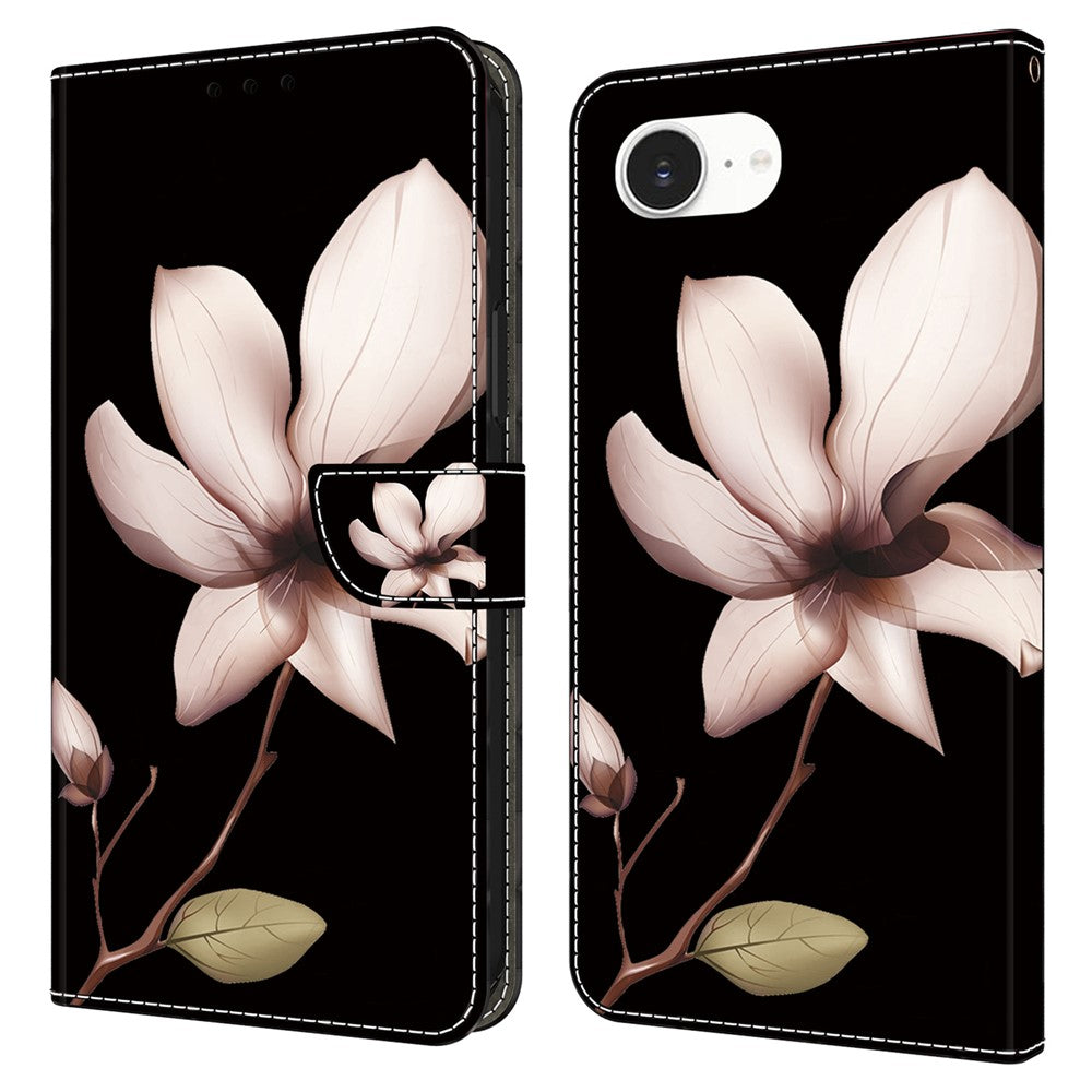 iPhone 16e Wallet-Hülle mit 3D-Muster & Magnetverschluss