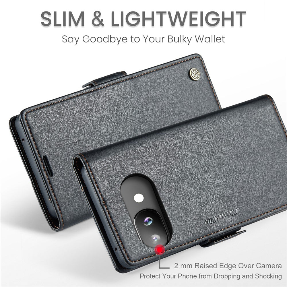 Pixel 9a Glänzende Wallet-Hülle – RFID-Schutz & Ständer