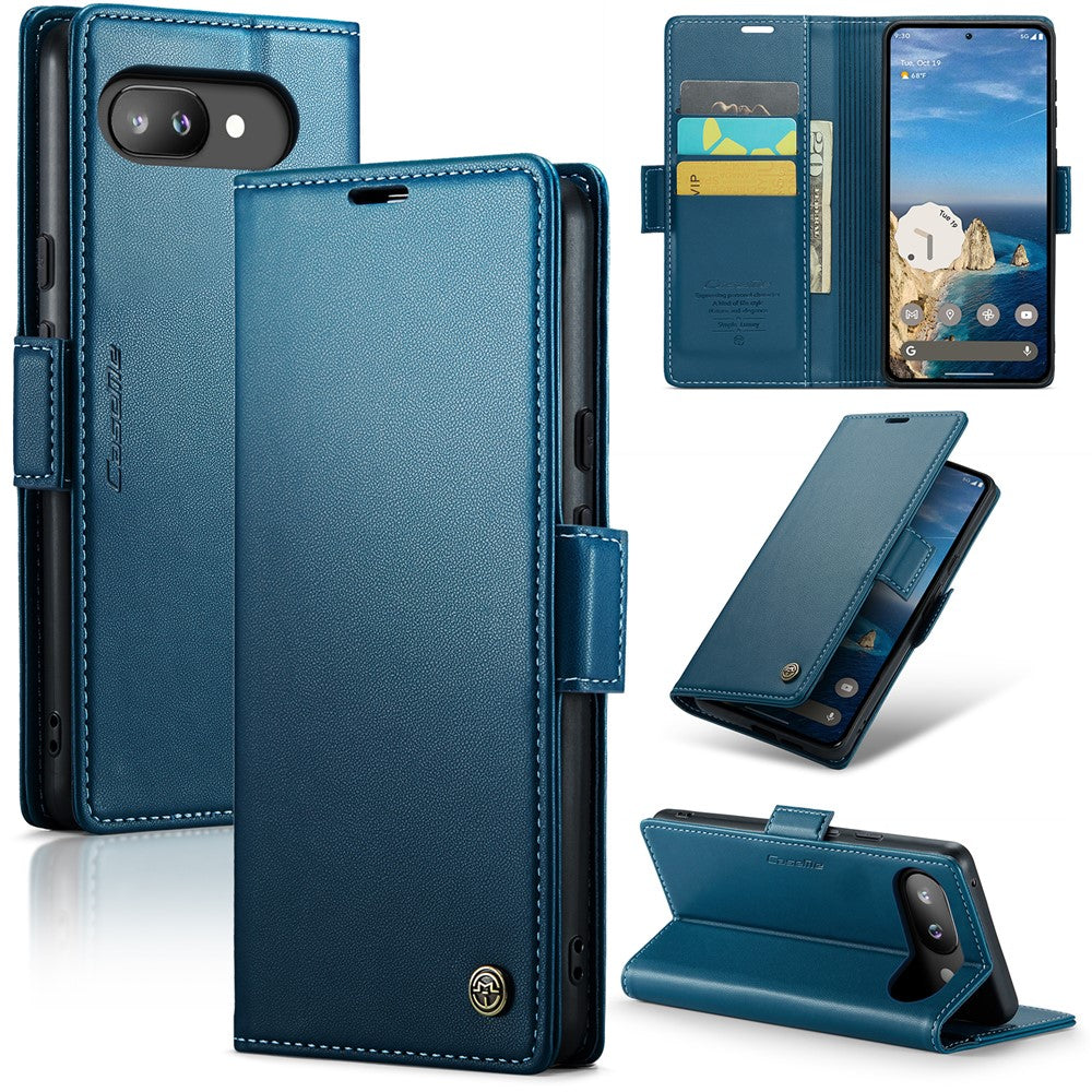Pixel 9a Glänzende Wallet-Hülle – RFID-Schutz & Ständer