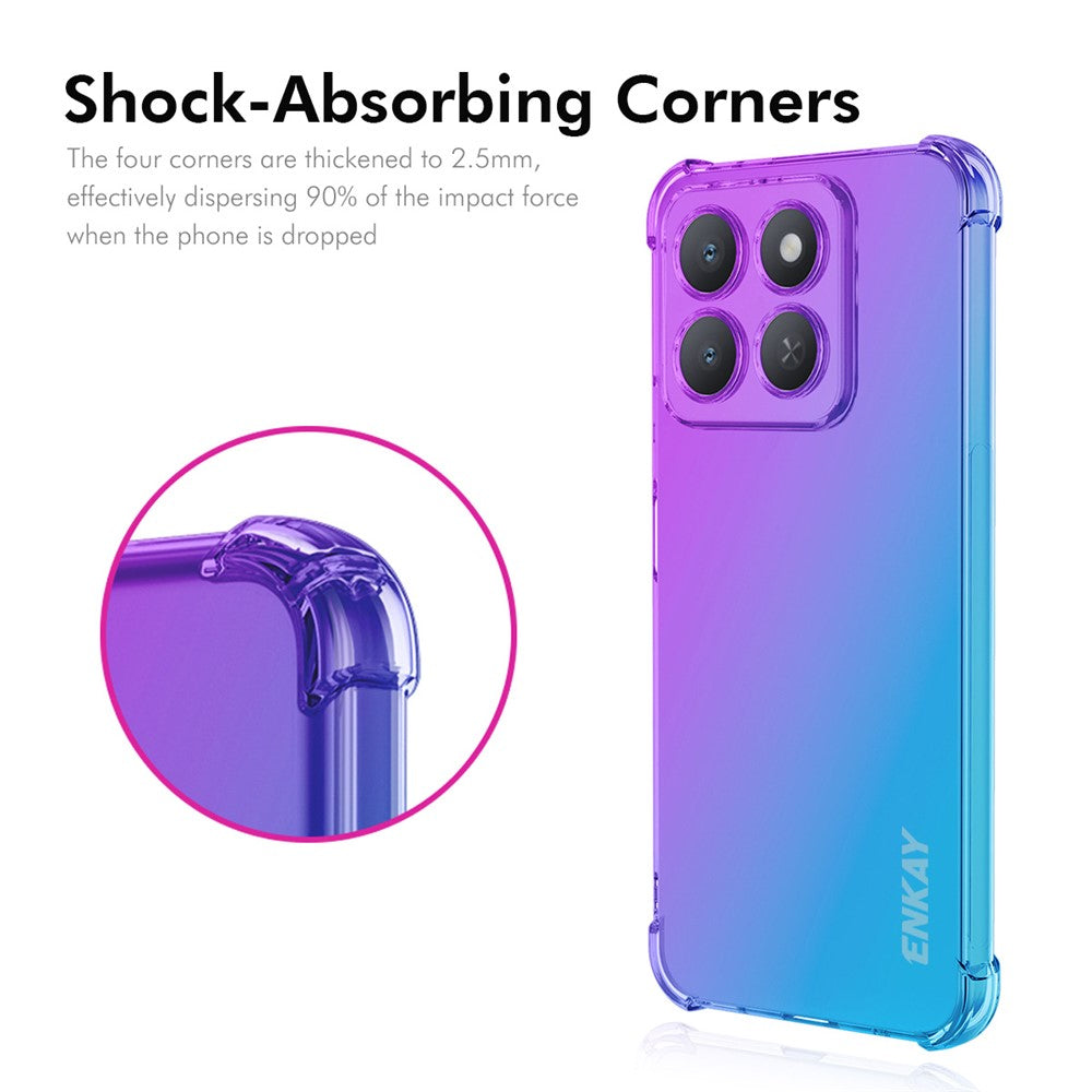 ENKAY For Honor X8c 4G TPU Case  Thickened Four Corner Drop-proof Phone Back Cover