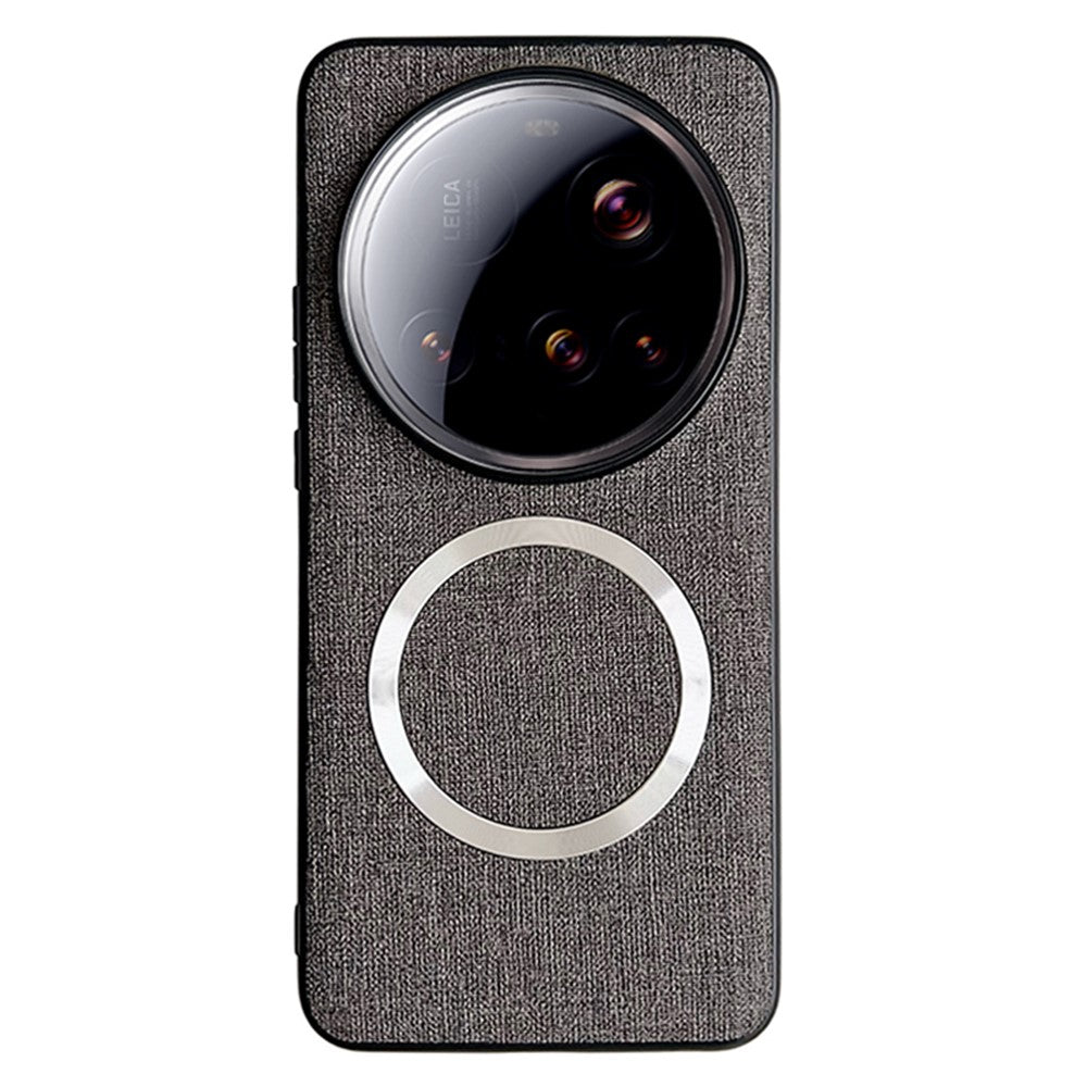 For Xiaomi 15 Ultra Magnetic Case Drop-Proof TPU + Cloth Back Phone Cover