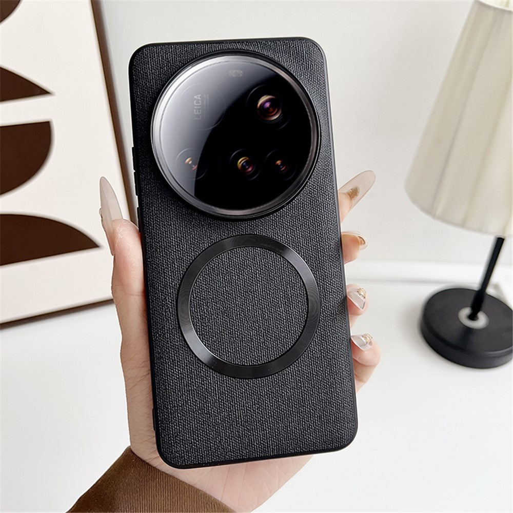 For Xiaomi 15 Ultra Magnetic Case Drop-Proof TPU + Cloth Back Phone Cover