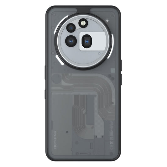 Nothing Phone (3a) Pro Handyhülle – Aus TPU + PC, matte Handy-Rückseite, Transparent Schwarz