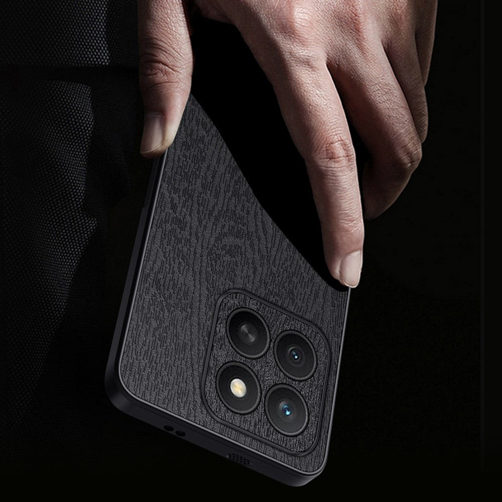 Honor X8c 4G Handyhülle – Aus lederbeschichtetem PC+TPU, mit Holzmaserung
