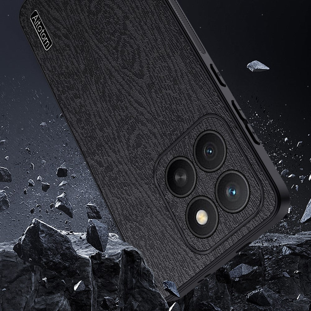 Honor X8c 4G Handyhülle – Aus lederbeschichtetem PC+TPU, mit Holzmaserung