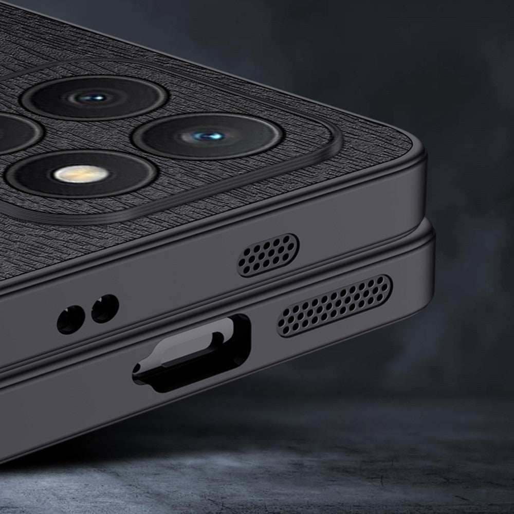 Honor X8c 4G Handyhülle – Aus lederbeschichtetem PC+TPU, mit Holzmaserung