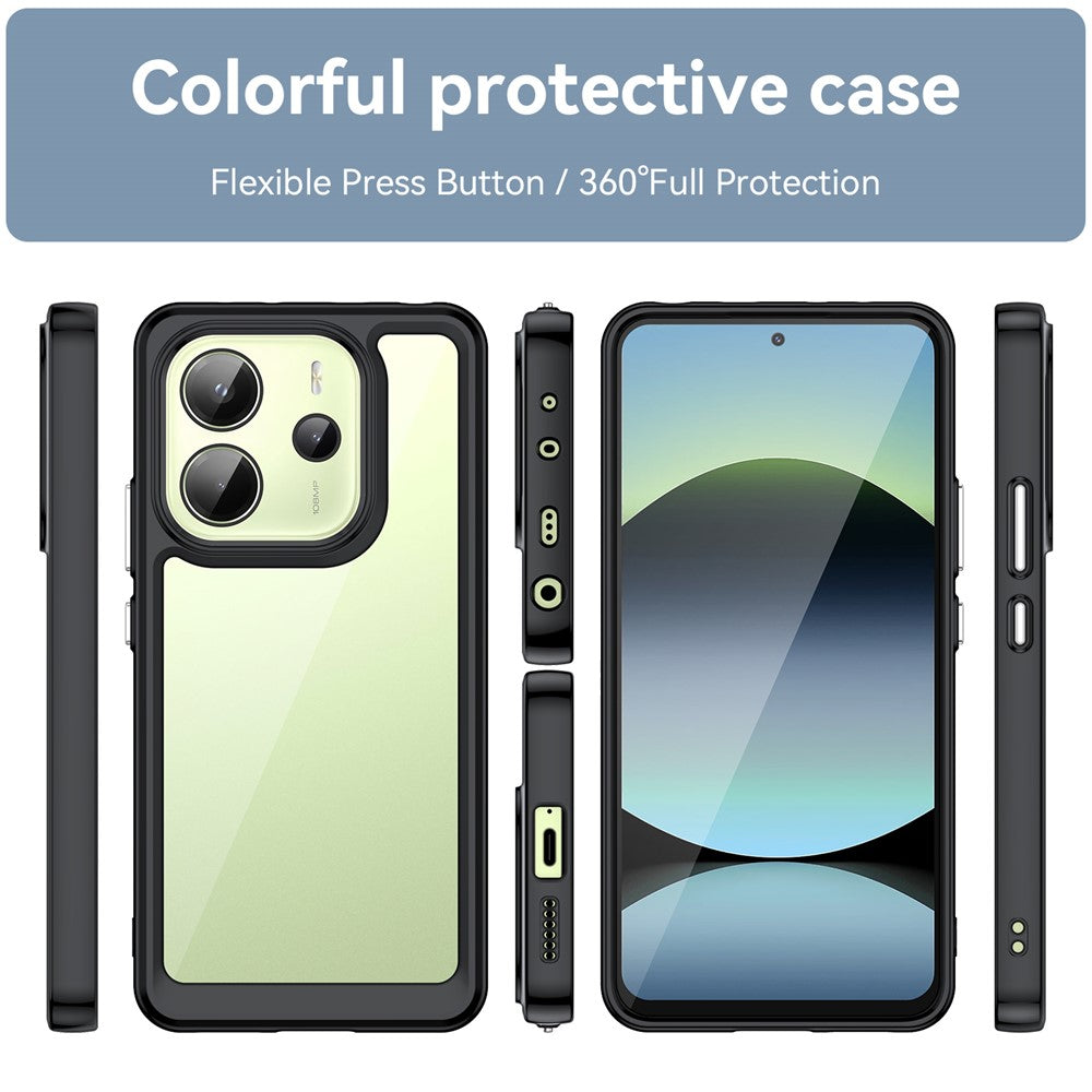 For Xiaomi Redmi Note 14 4G (164.84mm) Case TPU + Acrylic Protective Clear Phone Cover