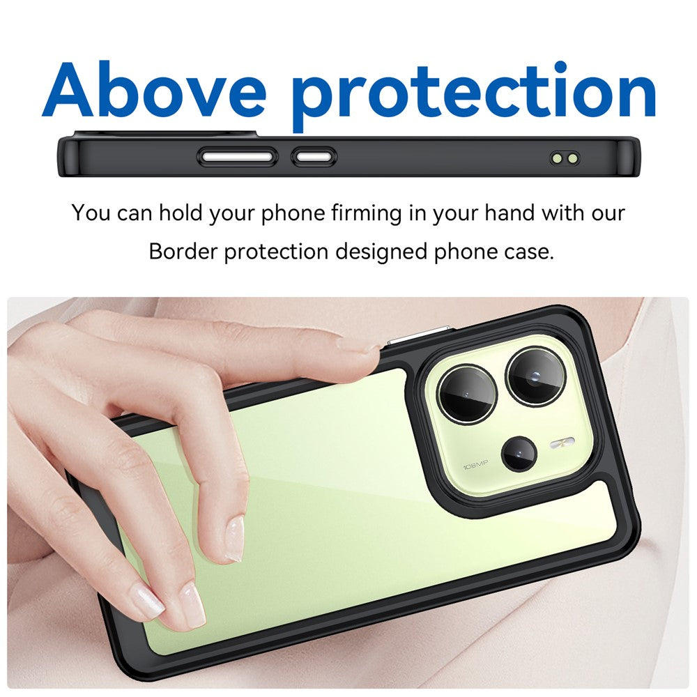 For Xiaomi Redmi Note 14 4G (164.84mm) Case TPU + Acrylic Protective Clear Phone Cover