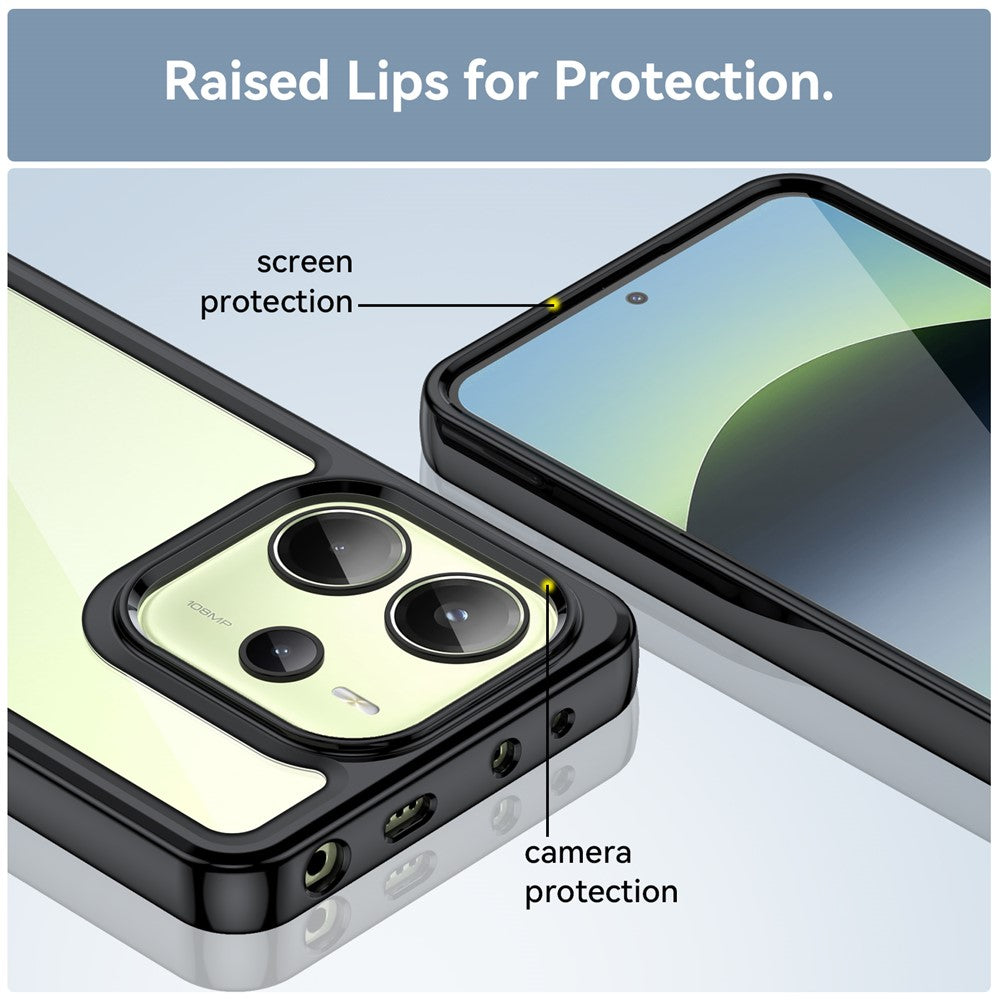 For Xiaomi Redmi Note 14 4G (164.84mm) Case TPU + Acrylic Protective Clear Phone Cover