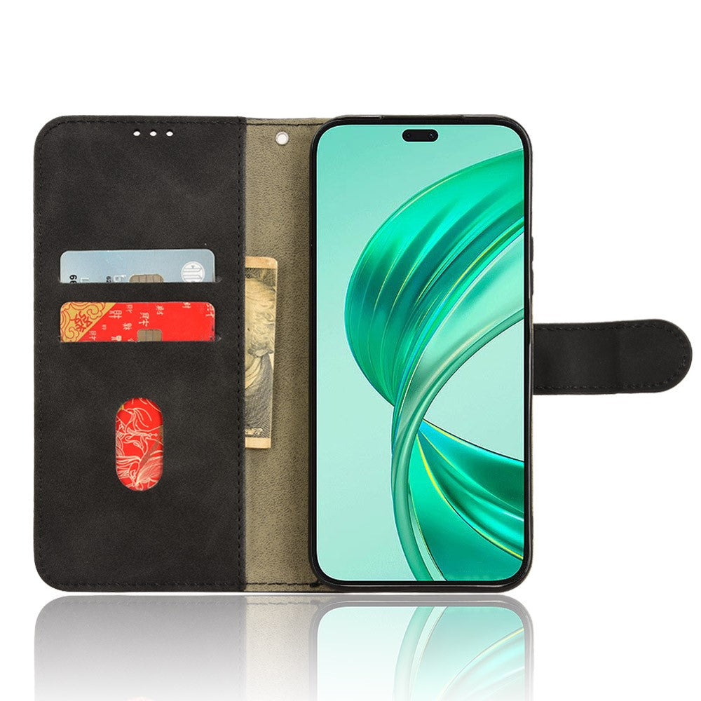 For Honor X8c 4G Leather Case Skin Feel Anti Drop Wallet Flip Phone Cover