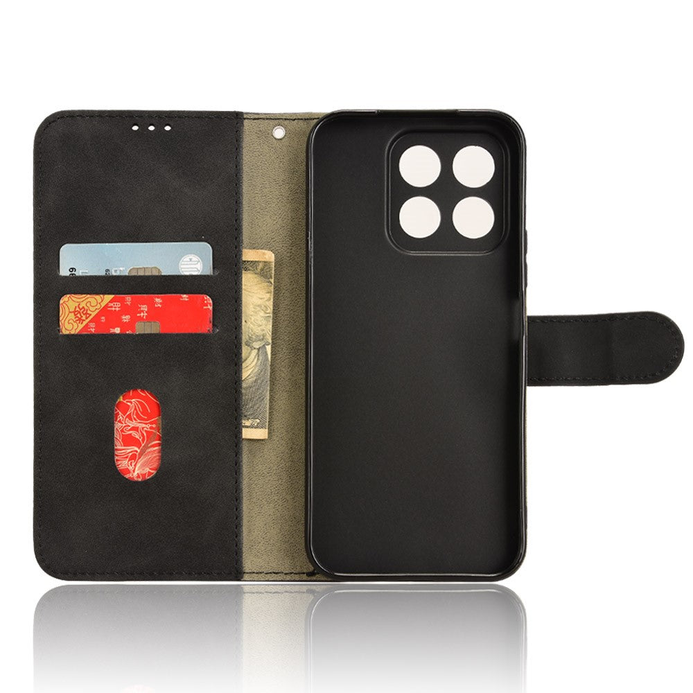For Honor X8c 4G Leather Case Skin Feel Anti Drop Wallet Flip Phone Cover