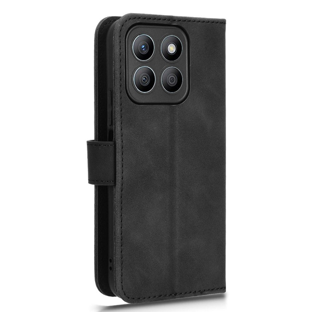 For Honor X8c 4G Leather Case Skin Feel Anti Drop Wallet Flip Phone Cover