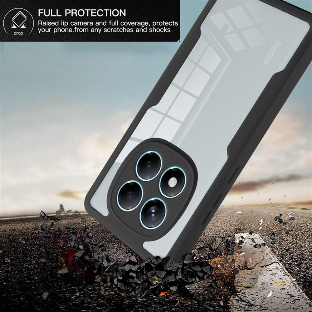 For Xiaomi Redmi Note 14 Pro 4G Case Acrylic + TPU Clear Phone Cover with PET Screen Film