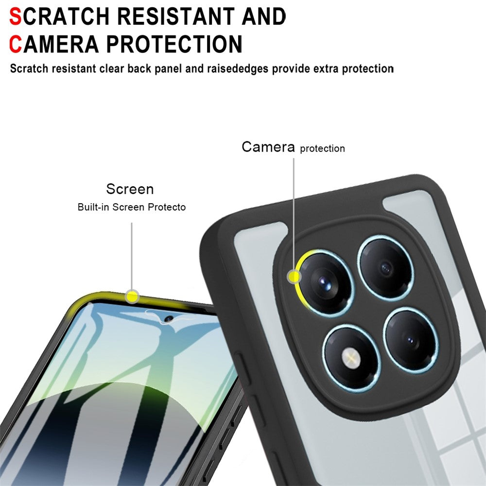 For Xiaomi Redmi Note 14 Pro 4G Case Acrylic + TPU Clear Phone Cover with PET Screen Film
