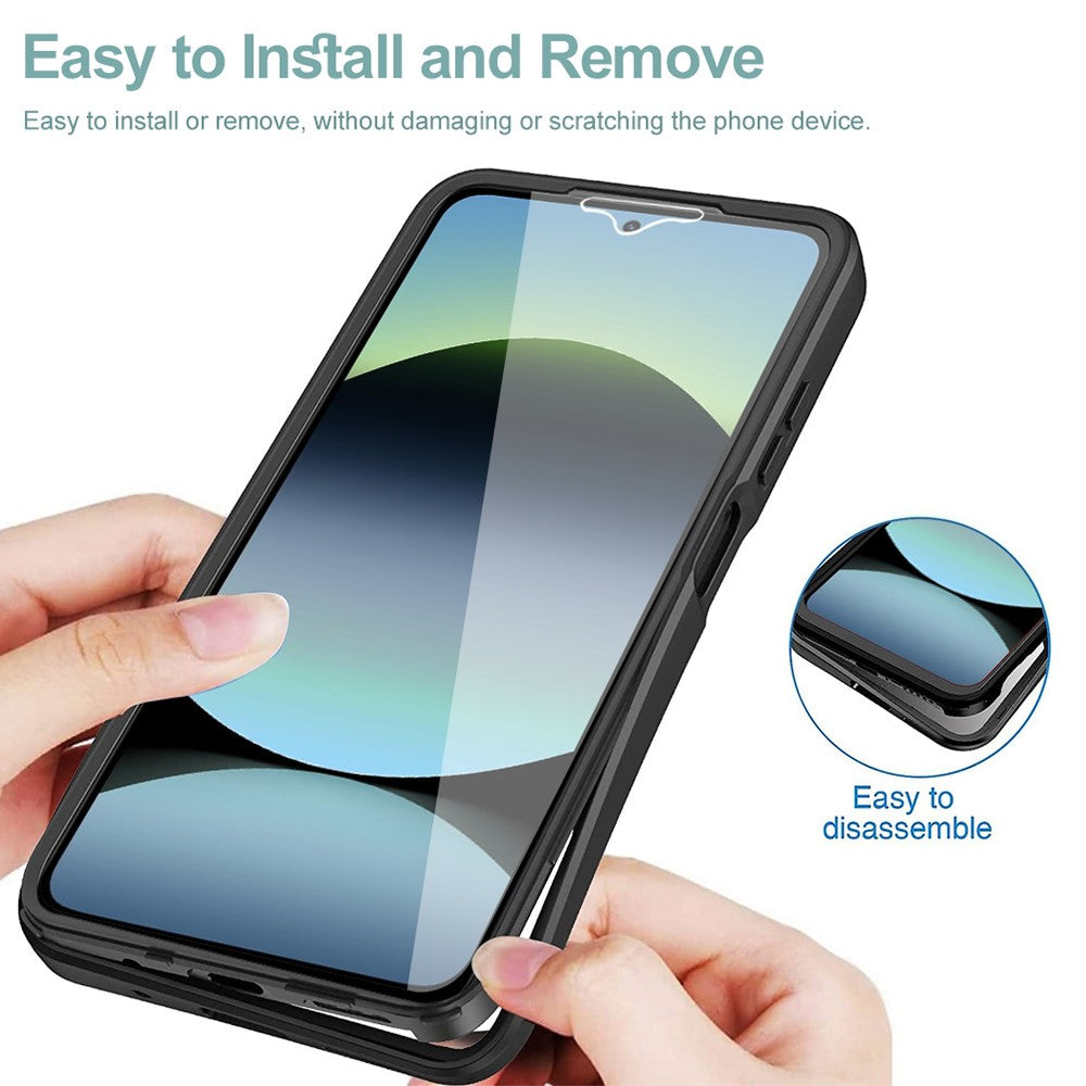 For Xiaomi Redmi Note 14 5G Case Acrylic + TPU Clear Phone Cover with PET Screen Film