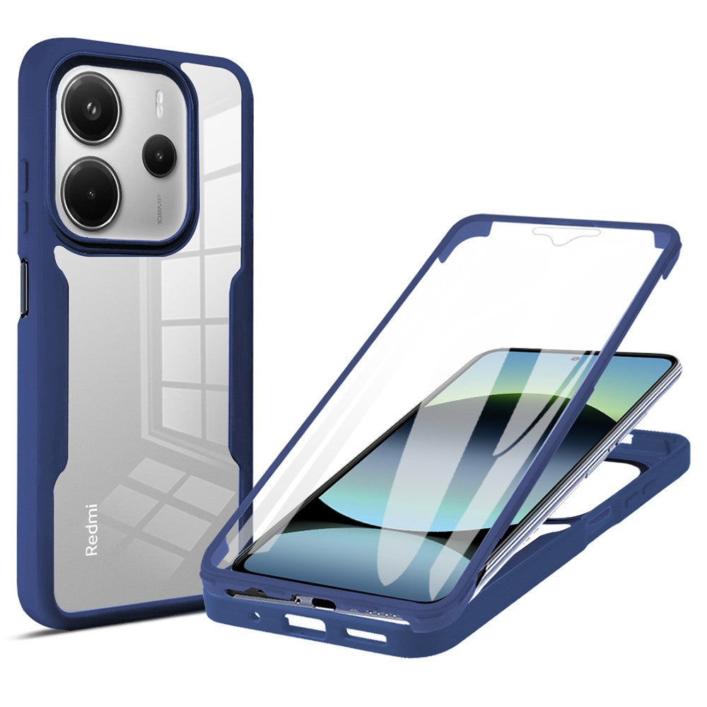 For Xiaomi Redmi Note 14 5G Case Acrylic + TPU Clear Phone Cover with PET Screen Film