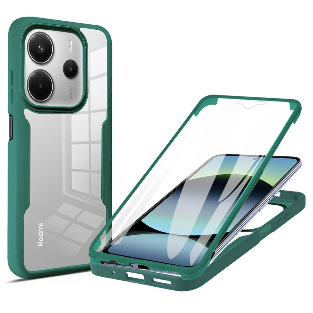 For Xiaomi Redmi Note 14 5G Case Acrylic + TPU Clear Phone Cover with PET Screen Film